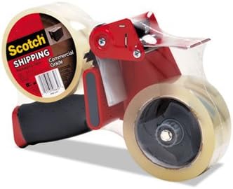 Packaging Tape Dispenser with 2 Rolls of Tape, 1.88" x 54.6yds, 2/Pack