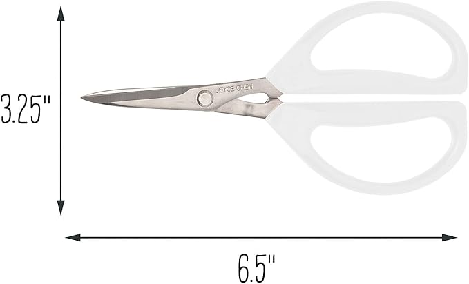 Joyce Chen Original Unlimited Kitchen Scissors All Purpose Dishwasher Safe Kitchen Shears With Comfortable Handles, White