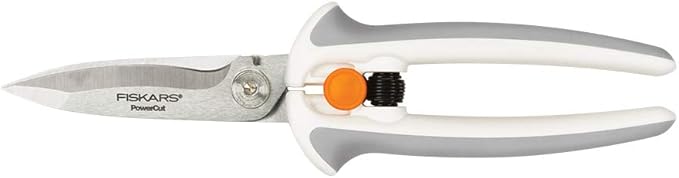Fiskars Crafts Easy Action PowerCut Snips, 8, White/Gray