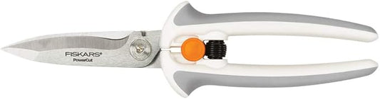 Fiskars Crafts Easy Action PowerCut Snips, 8, White/Gray