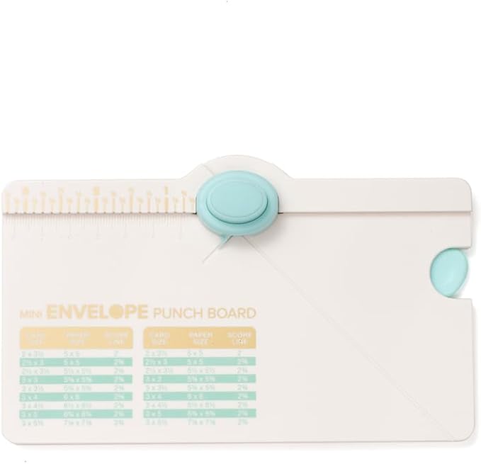 We R Memory Keepers Mini Envelope Punch Board, Scoring Tool, Corner Punch, Measuring Guide, Envelopes for Party Invitations, Graduation, Birthday Cards, Party Decorations, Office Handouts, and More
