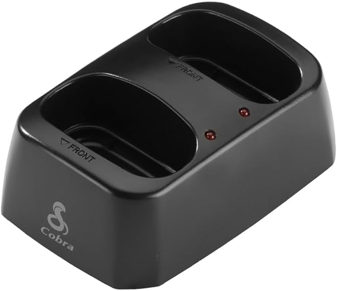 Cobra RX600 Dock Charging Station for 2 Walkie Talkies with UBS Charging Cable - Dual Desktop Portable Charger, Compatible with RX680, RX685 and Trailblazer 450 Two Way Radio Models