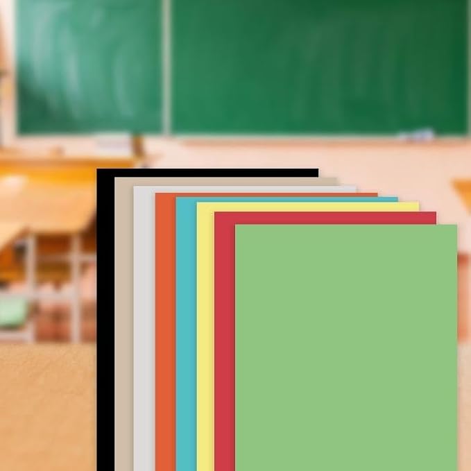 School Smart Bristol Board, 9 x 12 Inches, Assorted Colors, Pack of 100