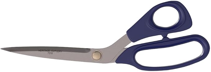 Klein Tools 7310 Heavy-Duty Bent Trimmer Scissors, Made in USA, 11-Inch Large Stainless Steel Ambidextrous Snips with Long Blades and Bent Handles for Professional and Household Use