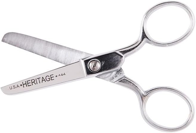 Klein Tools 444HC Scissors, Safety Scissors for Cutting Thread, Yarn, and More, 4-Inch