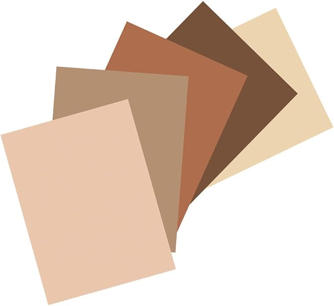 Pacon, 9509, Multicultural Construction Paper, 9 inch x12 inch, 5 Assorted Colors, 50 Sheets/Pack, Sold As 3 Pack, Total 150 Sheets