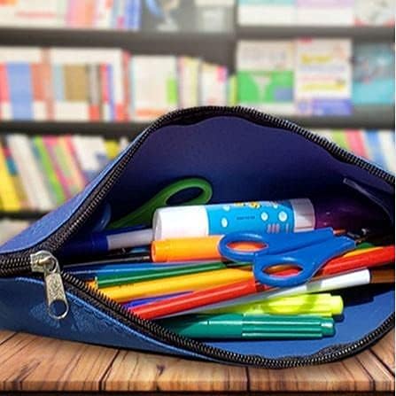 Trail maker Bulk Pencil Case Bags Bundle with Zipper for Kids, School, Offices | Colorful Pencil Pouches in Bulk Packs
