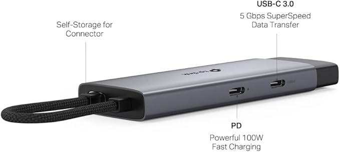 TP-Link USB C Hub 5-in-1 Multiport Adapter (UH5020C) | 4K@60Hz HDMI, 100W Power Delivery, 1×USB-C, 2× USB-A Data Ports | 5Gbps High-Speed Dongle | Compatible w/MacBook and More | Plug and Play
