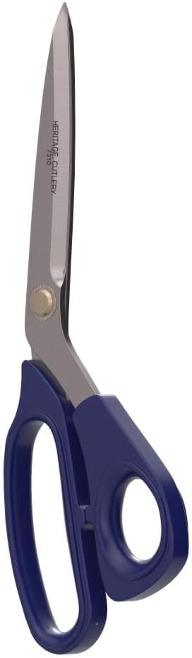Klein Tools 7310 Heavy-Duty Bent Trimmer Scissors, Made in USA, 11-Inch Large Stainless Steel Ambidextrous Snips with Long Blades and Bent Handles for Professional and Household Use