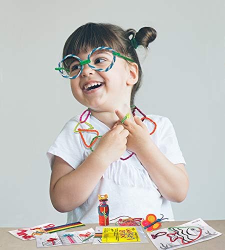 WikkiStix Assorted Fun Favors, Pack of 50. Arts and Crafts, Non Toxic, Waxed Yarn. Made in The USA. 8 Wikki Stix + Fun Playsheet. Manipulative Toys Used in The Classroom, at Home and While Traveling.