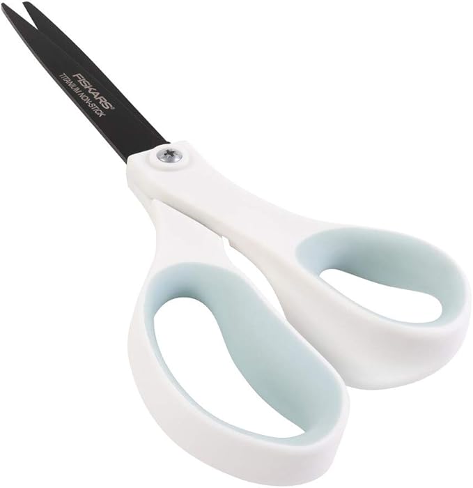 Fiskars Non-Stick Titanium Softgrip Fashion Scissors, 8"