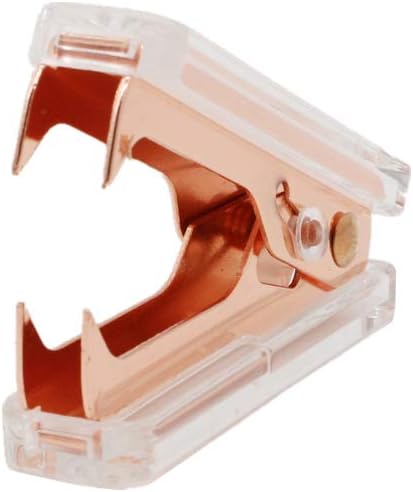 Clear Acrylic Rose Gold Staple Remover Dress Up Home | Office | School Desk Accessories (1)