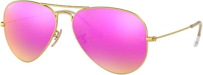 Ray-Ban RB3025 Metal POLARIZED Aviator Sunglasses For Men For Women +BUNDLE with ACCESSORY EYEWEAR KIT