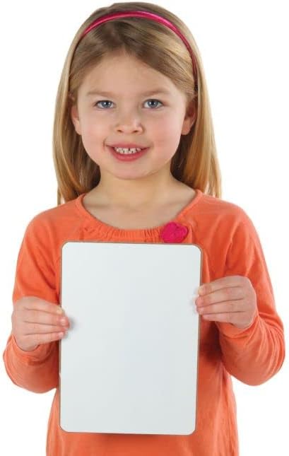 Really Good Stuff Non-Magnetic Dry Erase Boards - Set of 12-6" x 9" - Ideal for Home and School Learning - Reusable and Engaging Tool