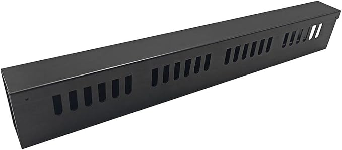Monoprice 1U Metal Rackmount Cable Management Panel - 1.58 Feet - Black, Protects Cables, Promotes Good Airflow, Easy Grouping of Cables, Cable Organization