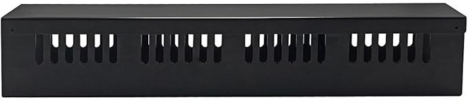 Monoprice 1U Metal Rackmount Cable Management Panel - 1.58 Feet - Black, Protects Cables, Promotes Good Airflow, Easy Grouping of Cables, Cable Organization