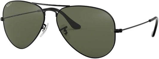 Ray-Ban RB3025 Metal POLARIZED Aviator Sunglasses For Men For Women +BUNDLE with ACCESSORY EYEWEAR KIT