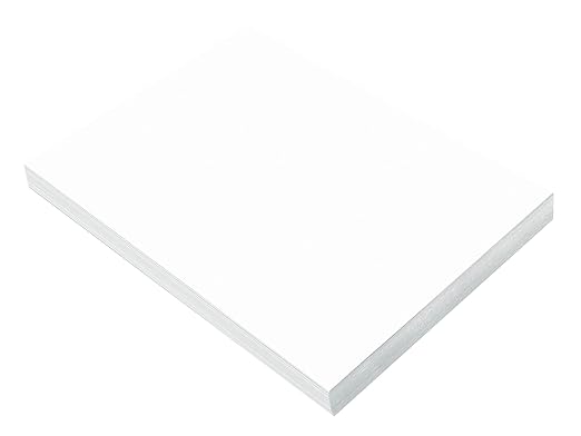 Prang (Formerly SunWorks) Construction Paper, Bright White, 9" x 12", 100 Sheets