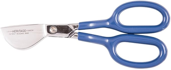 Klein Tools G548DR Scissors, Made in USA, Duckbill Napping Shear with Large Ring Offset Handles and Knife Edge for Left-Hand or Right-Hand Use, 7-Inch