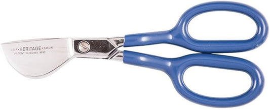 Klein Tools G548DR Scissors, Made in USA, Duckbill Napping Shear with Large Ring Offset Handles and Knife Edge for Left-Hand or Right-Hand Use, 7-Inch