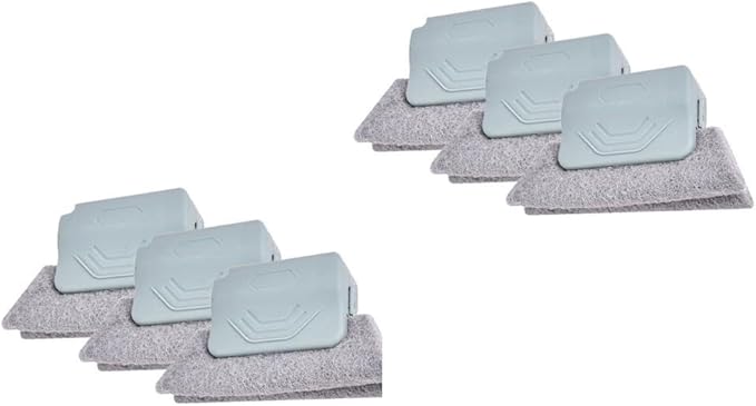 Magic Window Track Cleaner, 2025 New Groove Cleaning Brush Tools Set, Hand-held Window Track Cleaner Brushes Tools for Window lides Gaps Tile Lines Shutter Car Vents (Grey, 6PCS)