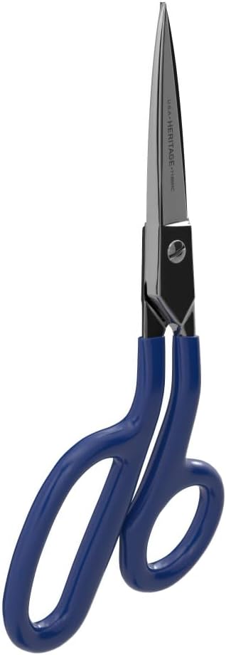 Klein Tools G718LRC Heavy-Duty Carpet Shear, Made in USA, 9-Inch Nickel-Plated Scissors with Offset Curved Handles, Carpet Installation, Fabric, Upholstery, Professional or DIY Usage