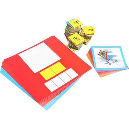 Really Good Stuff Construcción de palabras Tapetes y tarjetas (Spanish Word Building Mats and Cards) - 1 Multi-Item kit