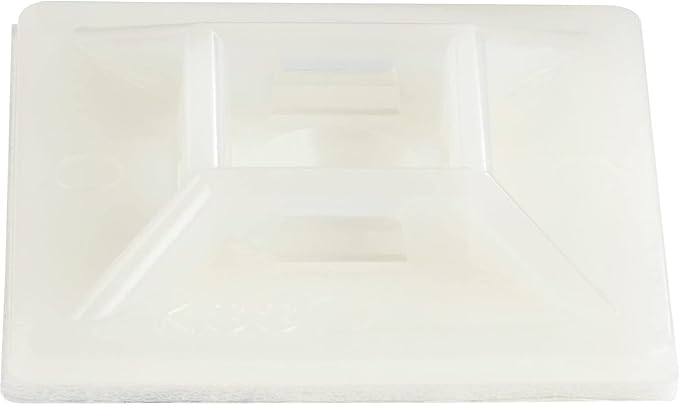 StarTech.com 100 Pack Cable Tie Mounts with Adhesive Tape for 0.21 in. (5.5 mm) Wide Ties - Nylon/Plastic Zip Tie Mounts - Electrical/Network Cable Wrap Mounts / 94V-2 Fire & UL Rated TAA (CBMCTM3)