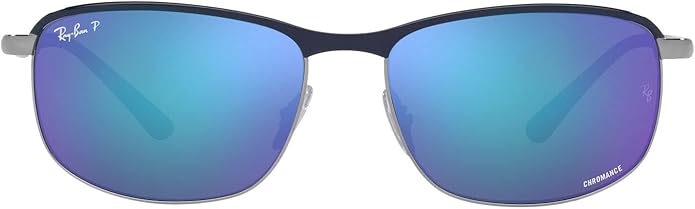 Ray-Ban Unisex Rb3671ch Chromance Rectangular Sunglasses
