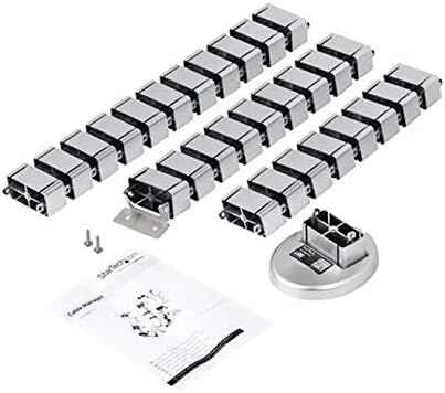 StarTech.com Spine Cable Management - Weighted Base Plate - Cord Cover - Cable Organizer - Cord Protector - Cable Raceway (CMVBMOD) Silver