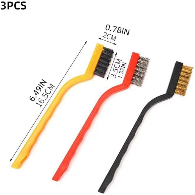 Kitchen Stove Cleaning Brush, 3 Counts Deep Clean Gas Stove Brush, Scrubber Brush for Range Hood Grease Grime, Hand Tools, Cleaning Supplies, Kitchen Accessories, Summer