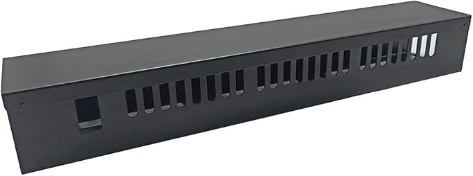Monoprice 2U Metal Rackmount Cable Management Panel - 1.58 Feet - Black, Protects Cables, Promotes Good Airflow, Easy Grouping of Cables, Cable Organization