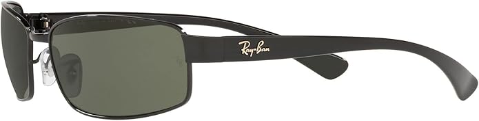 Ray-Ban RB3364 Metal Polarized Rectangular Sunglasses