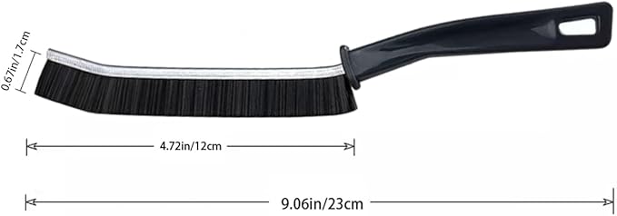 6-Piece Black Multi-Function Crevice Cleaning Brush Household Hard Bristle Narrow Brush Head Crevice Cleaning Tool