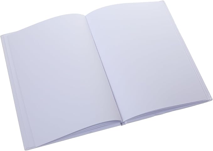 12 Pack Hardcover Blank Book,7x10 Inch Unlined Sketchbook Journal - 18 Sheets/36 Pages Each, Bulk Pack of White Hardcover Blank Books for Writing, Drawing Make Your Own Book, Multi-Purpose for Students & Adults