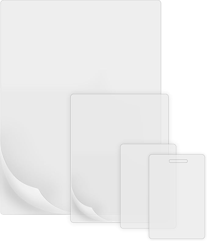 Binditek 5 Mil Thermal Laminating Pouches, 200 Pack, Assorted Sizes, Ultra Clear — Letter 9x11.5, Photo 4.3x6.3, ID 2.5x4.25
