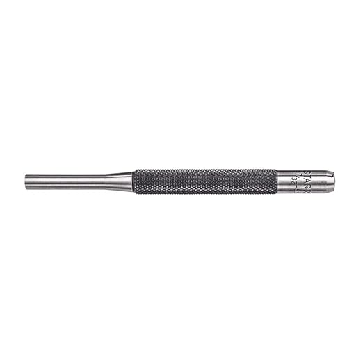 Starrett Drive Pin Punch with Knurled Grip for Driving Pins Into or Out of a Workpiece - Hardened and Tempered Steel, 4" Length, 7/32" Punch Diameter - 565F