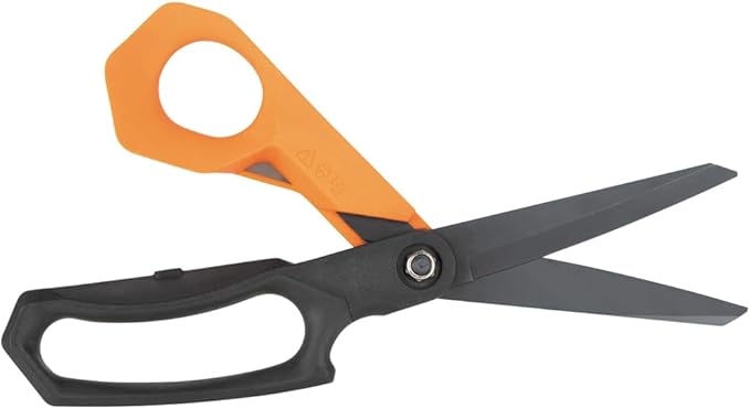 Klein Tools T2110 Titanium-Coated Professional Scissors, Stainless Steel Shears for Cutting Sheet Metal, Leather, and Heavy-Duty Materials, 10-Inch