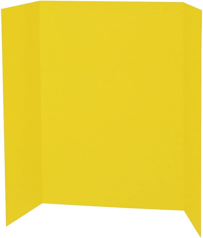 PACON® Presentation Board, Yellow, Single Wall, 48" x 36", 6 Pack