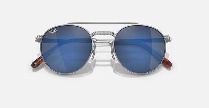 Ray-Ban Unisex Rb8237 Round II Titanium Round Sunglasses
