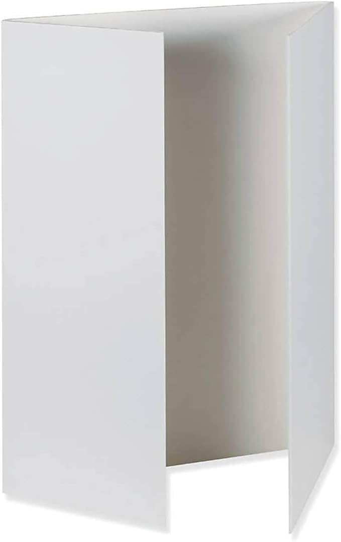 Pacon Corporation 3861 Tri-Fold Presentation Boards, 48-Inch x36-Inch, 12/CT, Matte White