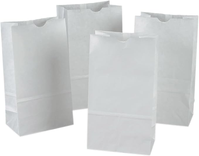 Rainbow Kraft Bags, 6"X11", White, 50 Bags