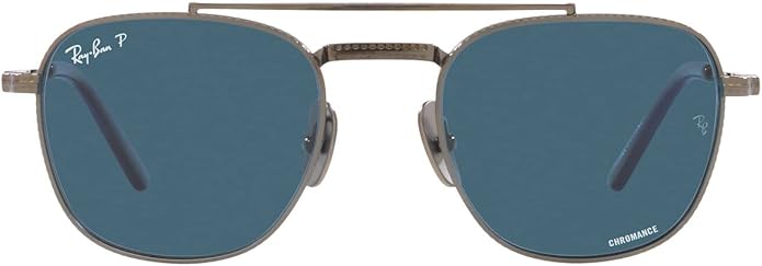 Ray-Ban Unisex Rb8258 Frank II Titanium Aviator Sunglasses