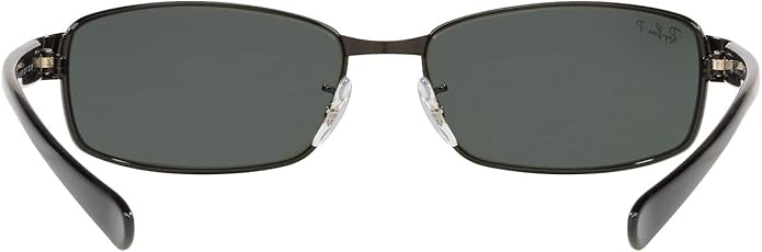 Ray-Ban RB3364 Metal Polarized Rectangular Sunglasses