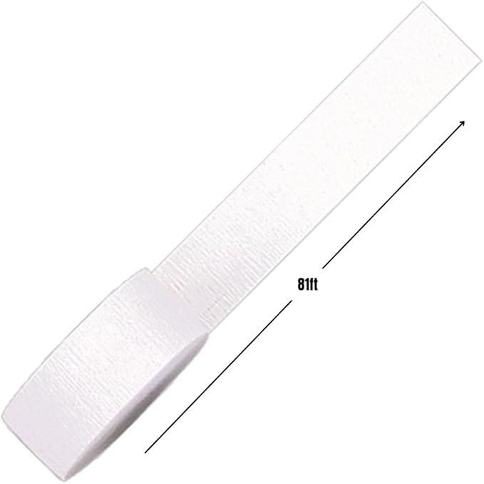Frosty White Crepe Paper Roll - 81' (1 Count) - Great for Stunning DIY Crafts, Party Decor, and More