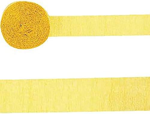Yellow Sunshine Crepe Paper Roll - 81' (1 Count) - Great for Stunning DIY Crafts, Party Decor, and More