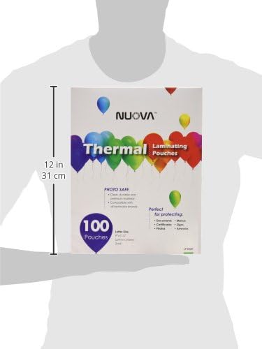 Nuova Premium Thermal Laminating Pouches 9" x 11.5", Letter Size, 3 mil, (LP100H) (Pack of 1000)