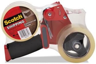 Packaging Tape Dispenser with 2 Rolls of Tape, 1.88" x 54.6yds, 2/Pack