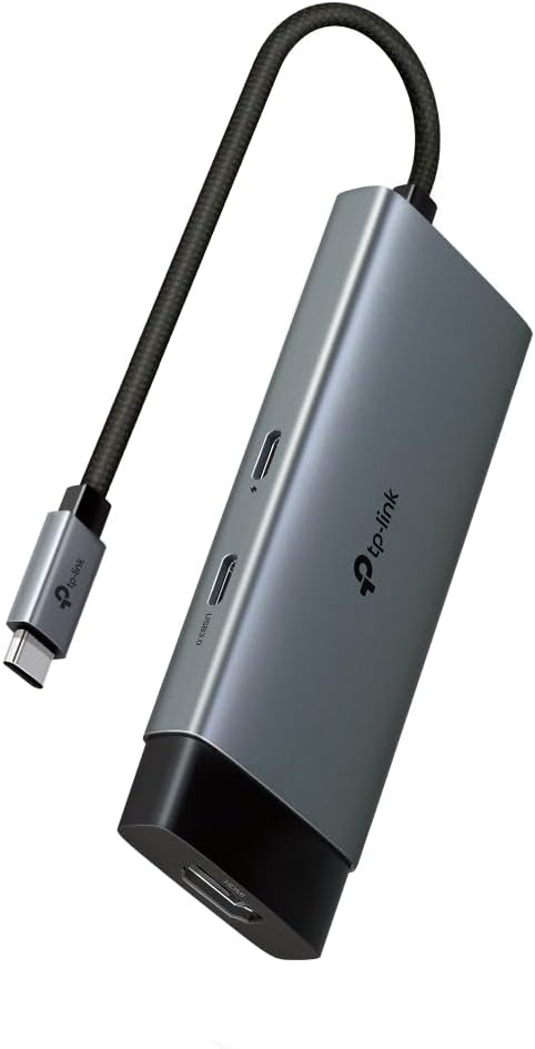 TP-Link USB C Hub 5-in-1 Multiport Adapter (UH5020C) | 4K@60Hz HDMI, 100W Power Delivery, 1×USB-C, 2× USB-A Data Ports | 5Gbps High-Speed Dongle | Compatible w/MacBook and More | Plug and Play