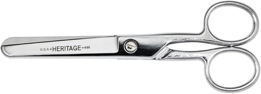 Klein Tools 446HC Scissors, Made in USA, Safety Scissors for Cutting Thread, Yarn, and More, 6-Inch